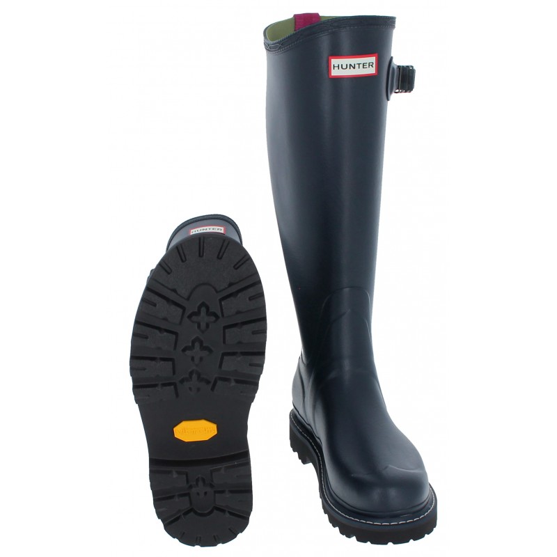 Hunter Women s Balmoral Commando | Wellies | Navy/Peppercorn